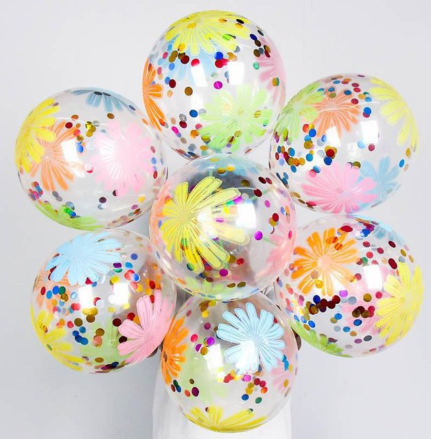 10 Stück Binchi Keji Travel Latex Ballons mit Gold Stern Konfetti in Beige und Transparent, 30,48 cm Durchmesser, ideal für Hochzeits- und Partydekorationen - Bild 1