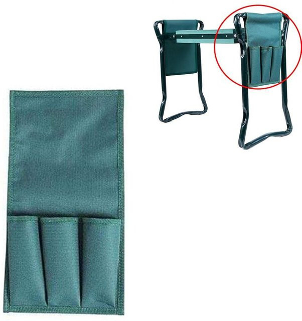 Faltbare Garten Kniebank mit Seitentaschen von TOMTOP JMS in Grau und Grün aus Polyester - Bild 1