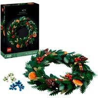 LEGO Icons Weihnachtskranz Konstruktionsspielzeug mit Beeren und Kiefernzapfen in Rot, Grün, Blau und Weiß - Bild 1