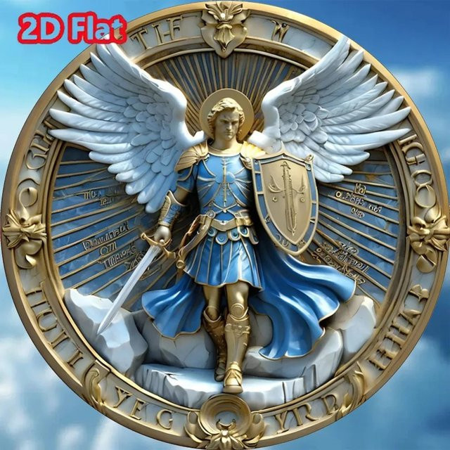 Handgefertigtes Blechschild CIFBUY Protect Us Segen, spirituelle Dekoration für Küche, Wohnzimmer oder Gebetsräume, B/H: 20 x 20 cm - Bild 1