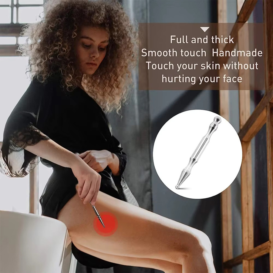QVQVQV Akupunkturstift, Gesichtsmassagegerät aus Edelstahl, Unisex - Bild 3