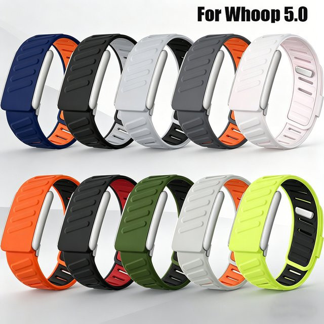 QCTOG Uhrenarmband Silikon, Bicolor, wasserdicht, Für Whoop 5.0 - Bild 1