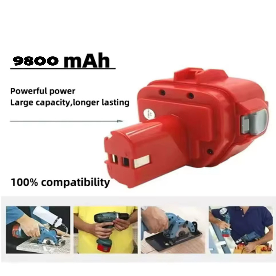 Makita 12V 9800mAh Akku für PA12 Ni-Mh Elektrowerkzeuge in Rot - Bild 4