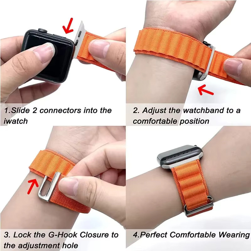 HUBANDE Uhrenarmband Alpine Loop, Textil, Edelstahl, Unisex - Bild 3