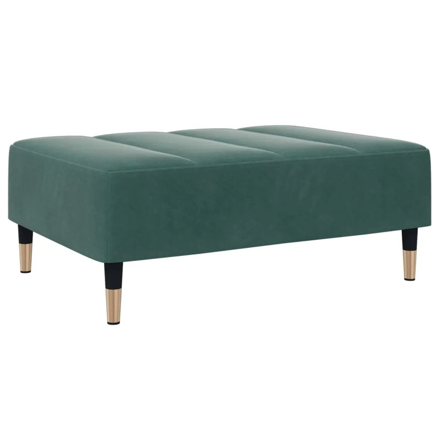 vidaXL Fußhocker aus Samt in Dunkelgrün, B/T/H: 77 x 55 x 31 cm - Bild 2