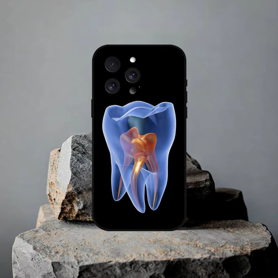 Zahnarzt Motiv Handyhülle für Apple iPhone in Schwarz - Bild 4