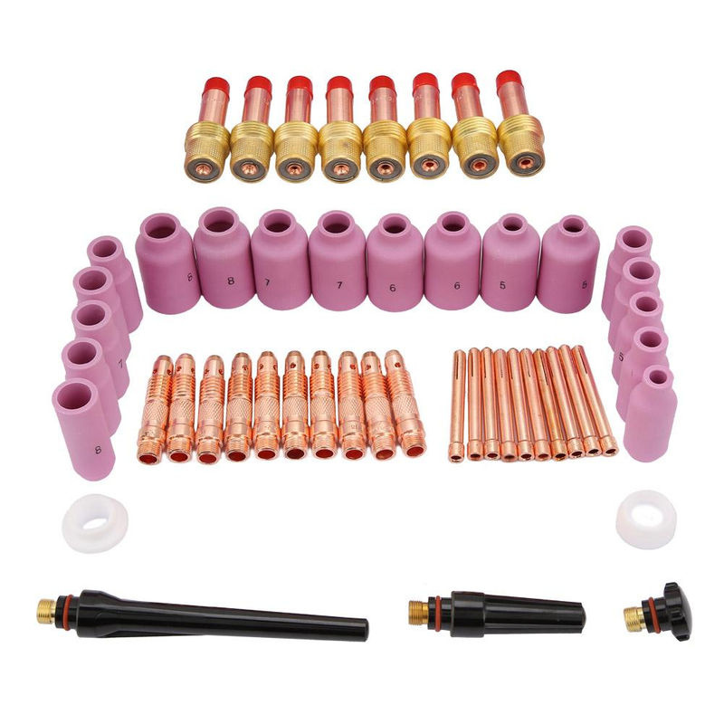 Koogeelife 51-teiliges WIG Schweißbrenner Verbrauchsmaterial Set WP171826 Serie mit Keramik-Zubehör in Multicolor - Bild 6