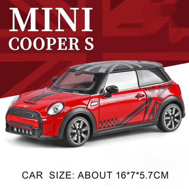Linyi toy car Mini Cooper S Modellauto, 1:24, Rückzieher, ab 14 Jahren - Bild 1