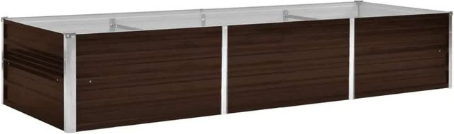 DELUKE Hochbeet OSKAR aus verzinktem Stahl in Braun, B/T/H: 240 x 80 x 45 cm - Bild 1