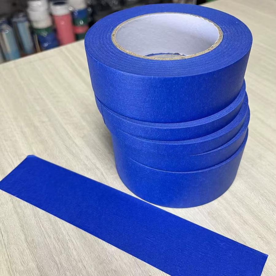 Blaues Malerband aus Papier, UV- und hitzebeständiges Maskierband für professionelle Anwendungen und Kfz-Reparaturen, Breite: 12,0 cm - Bild 3