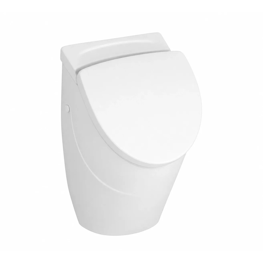 Villeroy & Boch Urinal O.NOVO Wandmontiert aus Keramik mit Deckel Weiß B: 29,0 cm, H: 49,5 cm, T: 24,5 cm - Bild 1