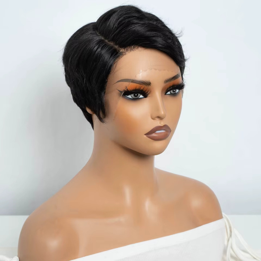 Lekker Pixie Cut Perücke, 100 % Echthaar, Brasilianisches Remy Haar, Damen - Bild 2