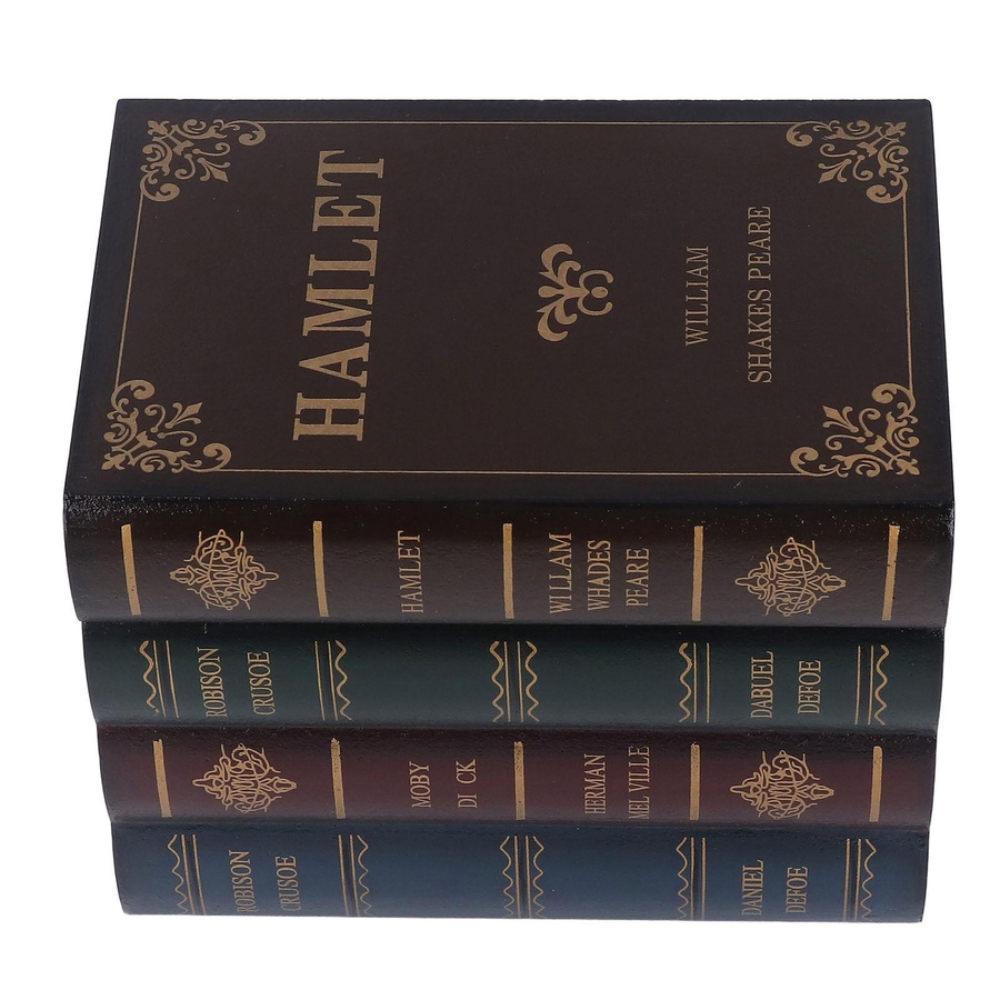 Dekorative Buchbox von KaiSai im Vintage-Stil, goldfarben, aus Kunstleder und Faserplatte mit Aufbewahrungsfunktion - Bild 2