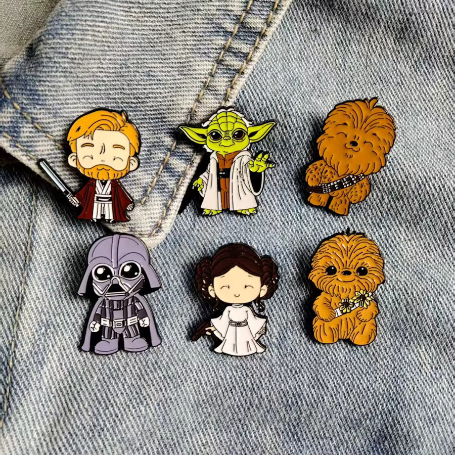 Star Wars Pin-Set, 6-teilig, Emaille, Metall, Unisex, Bunt - Bild 4
