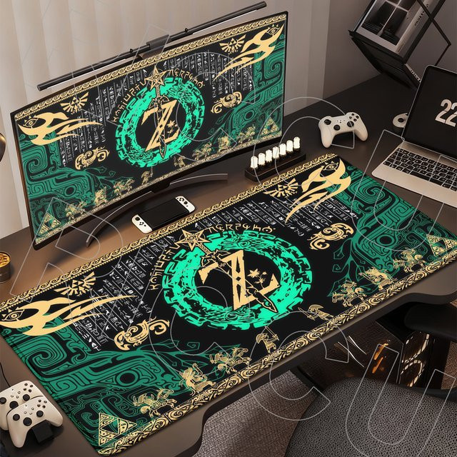 Potdemiel XXL Mauspad Zelda of Legends mit HD-Druck, große Schreibtischunterlage für PC-Gamer, B/T: 120 x 60 cm, Multicolour - Bild 1