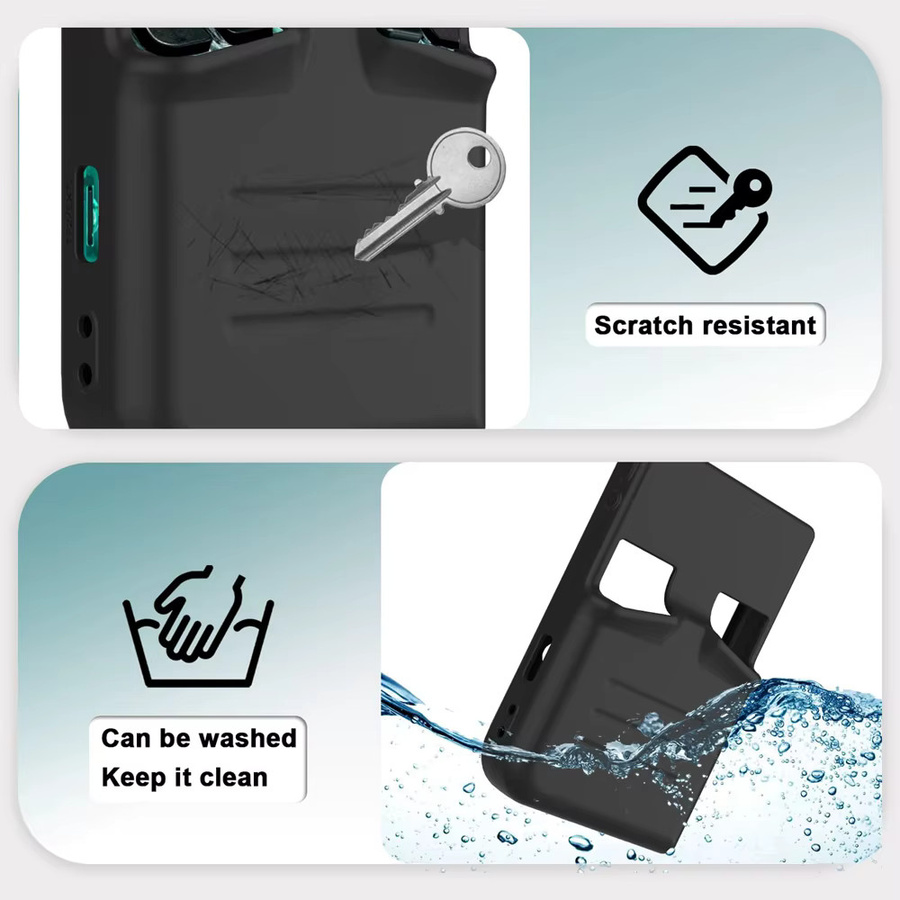 SZKOSTON Silikon Schutzhülle für RG35XX Pro Handheld Spielkonsole in Schwarz mit Lanyard - Bild 2