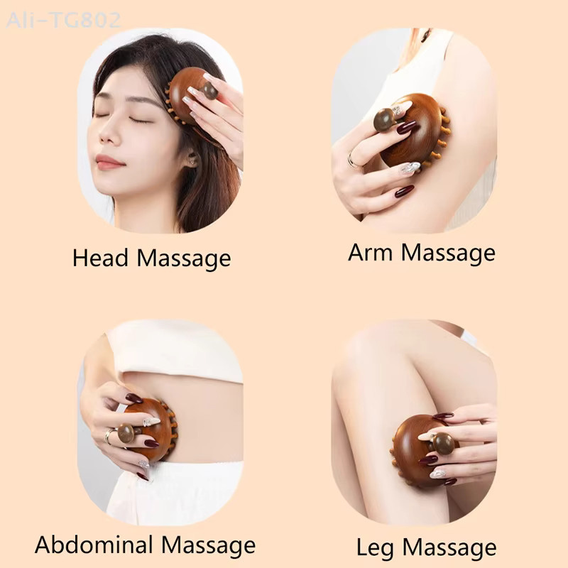 HNKMP Multifunktions-Kopfmassagekamm aus Sandelholz, Unisex, Kopfhaut & Körper - Bild 5