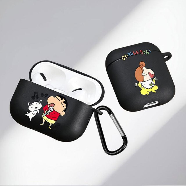 Crayon Shin Chan Schutzhülle für Apple AirPods Pro 1 2 3 4 in Schwarz - Bild 1