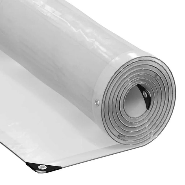 vidaXL Transparente Plane aus Polyethylen mit Ösen, B/H: 200 x 500 cm - Bild 1