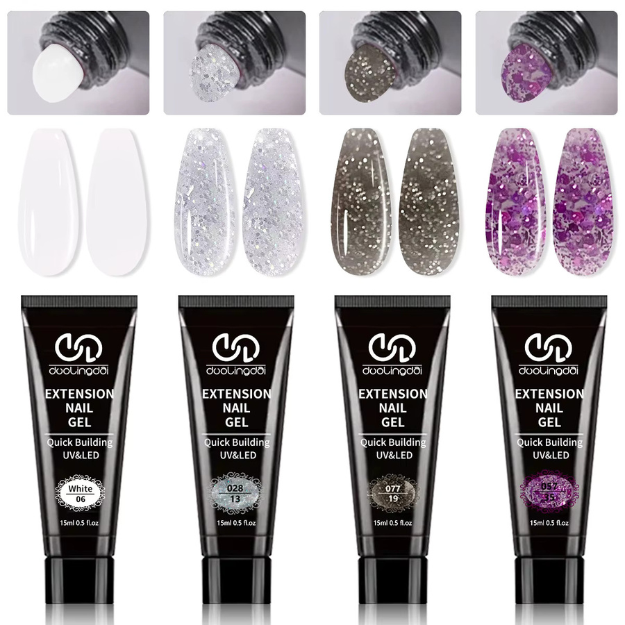 DUOLINGDAI Poly Gel Nagel-Set, 2 Farben, Klares Poly-Nagelgel - Bild 4
