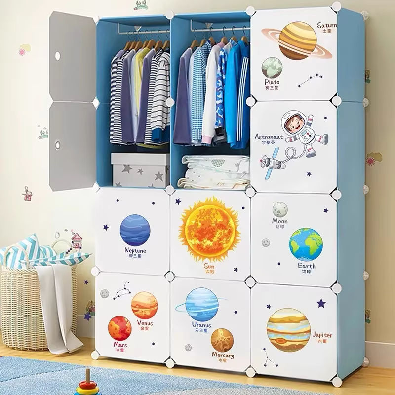 BRUP Wandtattoo Sonnensystem mit Planeten und Mond im Cartoon-Design, Multicolor, für Kinderzimmer und Schule - Bild 2