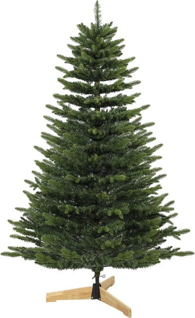 HOMCOM Künstlicher Weihnachtsbaum Fraser-Tanne in Grün mit Holzständer, Höhe: 180 cm - Bild 1