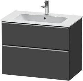 Duravit Waschtischunterschrank D-Neo Wandhängend Grau Matt B: 81 cm, T: 46,2 cm, H: 62,5 cm - Bild 1