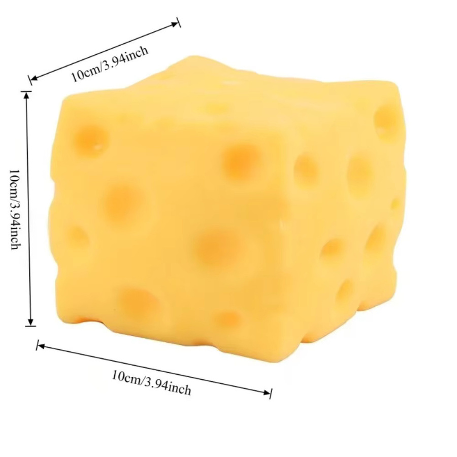 CHUTAI Squishy Riesen-Würfel Käse-Quetschspielzeug, gelb - Bild 2