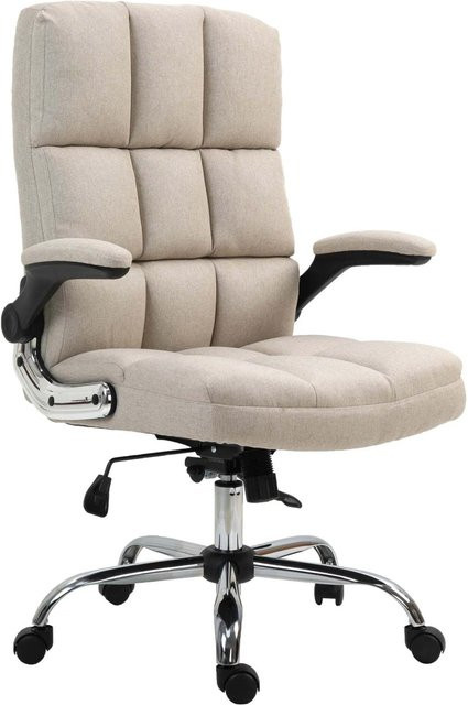 Proregal Chefsessel Bürostuhl in Hellbraun, höhenverstellbarer Drehstuhl mit Stoffbezug, H x B x T: 120 x 73 x 72 cm, Sitzhöhe: 50 cm - Bild 1