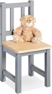 Pinolino Kinderstuhl Fenna in Grau und Natur, B/T/H: 26 x 26 x 55 cm - Bild 1