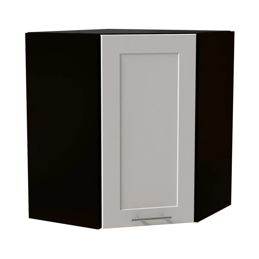 Feldmann-Wohnen Eckhängeschrank Oslo Küchenschrank in Schwarz und Weiß Matt, B/T/H: 60 x 60 x 72 cm - Bild 2