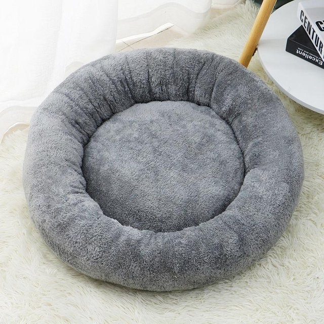 Cozyoutfit Katzenbett für alle Jahreszeiten aus Mikrofaser, Grau, Durchmesser: 40 cm - Bild 1