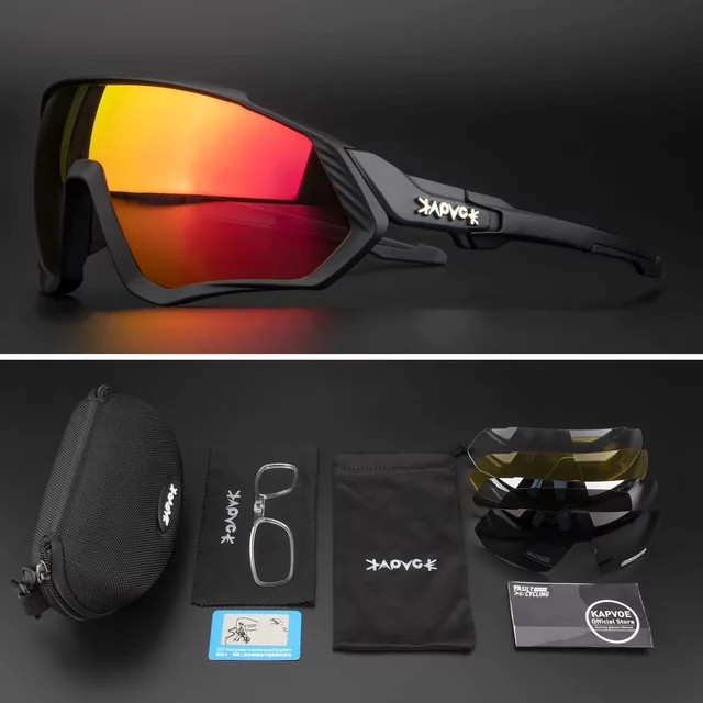 KAPOVE Sonnenbrille, Vollrand, Wrap, Schwarz, Unisex, polarisiert - Bild 1