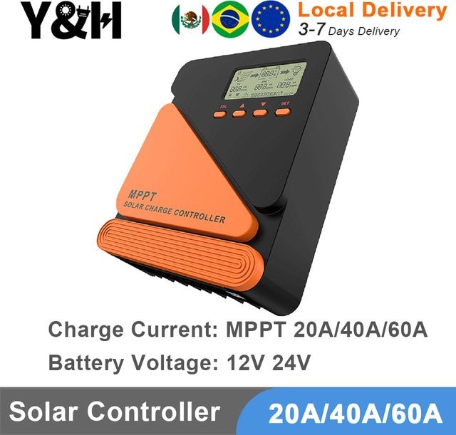 Y&H MPPT Solarladeregler für 12V und 24V mit 20A, 40A oder 60A für Blei-Säure und Lithium-Batterien - Bild 1