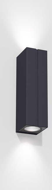 IP44.DE Cut LED-Wandleuchte in Schwarz aus Aluminium mit Bewegungssensor und Up-Down-Effekt, dimmbar, Warmweiß 2700K - Bild 1
