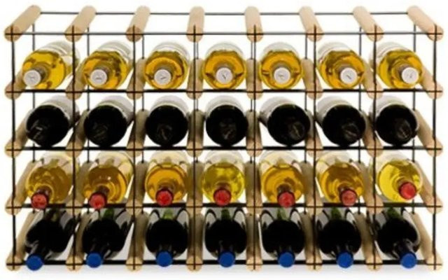 PROREGAL Modulares Weinregal Vinotega aus massivem Kiefernholz in Natur, H x B x T: 42,5 x 72,5 x 24,5 cm - Bild 1