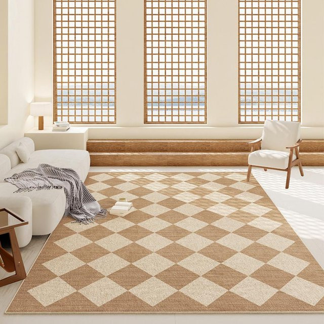 Maillard Teppich von Wucifang Shoes in Beige, rutschfeste und waschbare Matte mit geometrischem Design für Wohnzimmer und Schlafzimmer, B/T: 40 x 60 cm - Bild 1