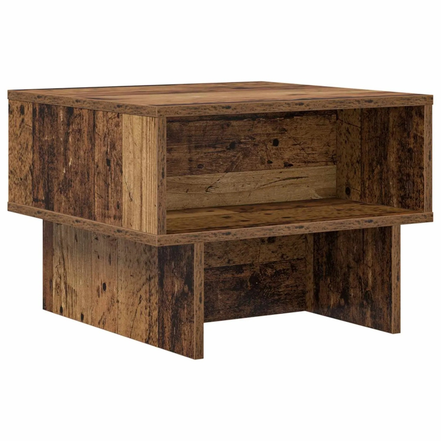 vidaXL Couchtisch aus Altholz in Braun, modern und rechteckig, B/T/H: 48 x 46 x 35 cm - Bild 2