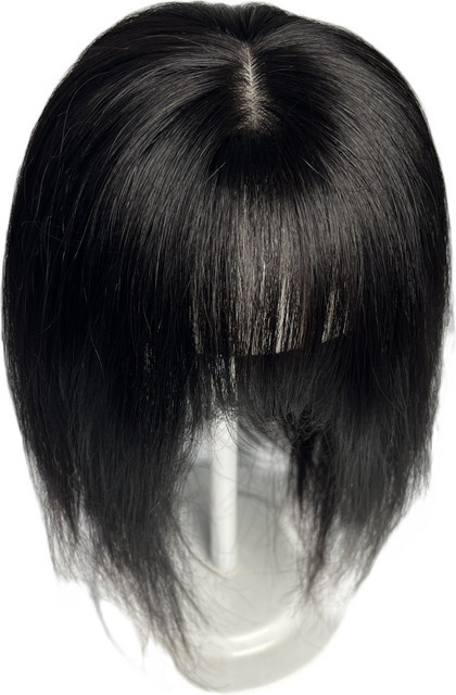 Satifresion Haar-Topper für Damen, Echthaar mit Air Bangs - Bild 1