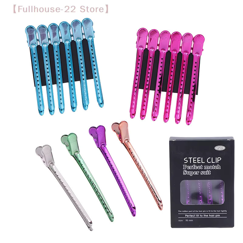MAX-22 Haarspangen-Set, 12-teilig, Entenschnabel-Haarspangen, Metall, Unisex - Bild 2