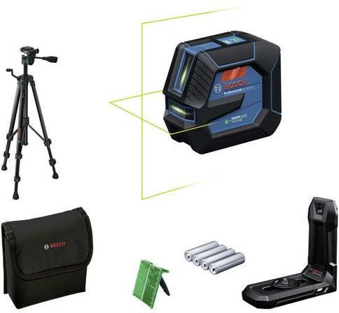Bosch Professional Linienlaser GLL 20-22 G mit Baustativ BT 150 in Grün/Blau/Schwarz - Bild 1