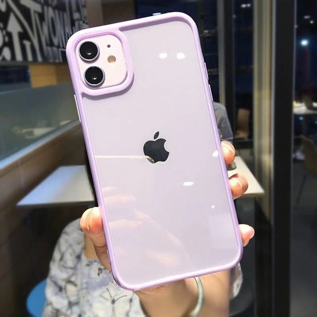 Stoßfeste Silikon-Handyhülle von AIHNBG mit transparentem Rückenschutz für iPhone 16, 15, 14, 13, 12, 11 Pro Max X XS XR in Bonbonfarben und Schwarz - Bild 1