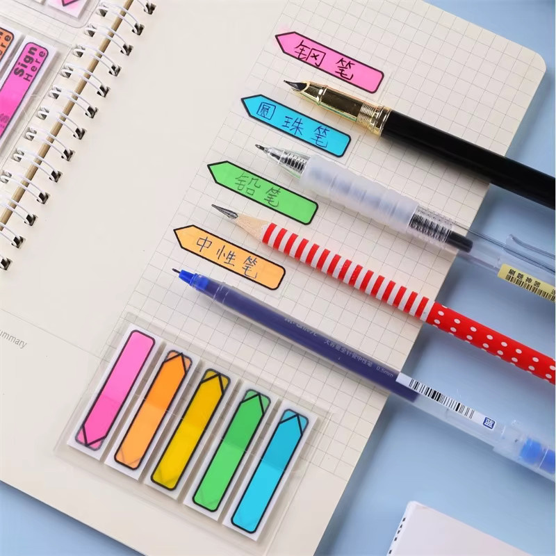 N-Time Haftnotizen und Lesezeichen Set, 100 Blatt wiederverwendbare Notizblöcke in Multicolour, extra starke Klebrigkeit für Schule und Büro - Bild 2