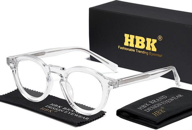 HBK Lesebrille, Rund, Vollrand, Kunststoff, Black, Unisex - Bild 1