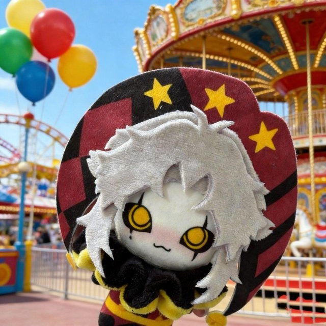 Yiran toy Zirkus Pierrot Stoffpuppe, Plüsch, 10cm, ab 18 Jahre - Bild 1