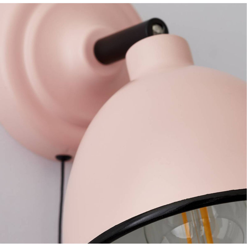 Brilliant Wandleuchte Telio aus Metall in Rosa mit Zugschalter, E14, H: 19,5 cm, B: 12,5 cm - Bild 2