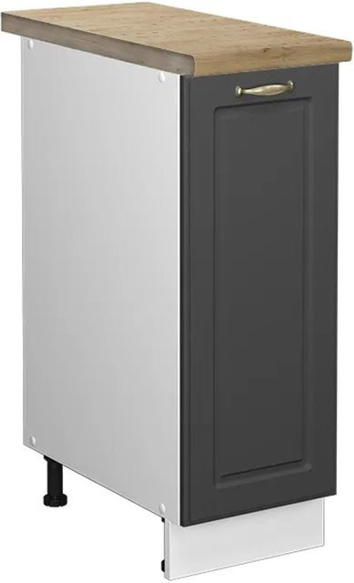 Vicco Apothekerschrank Fame-Line Medizinschrank für die Küche, Anthrazit-Gold/Weiß, B/T/H: 30 x 60 x 82 cm - Bild 1