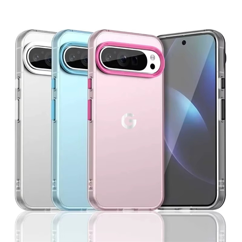 Matte Handyhülle für Google Pixel 10, 9 Pro XL, 9A und 8 Pro in Purple mit plattierter Linse und stoßfestem weichem Rahmen - Bild 2