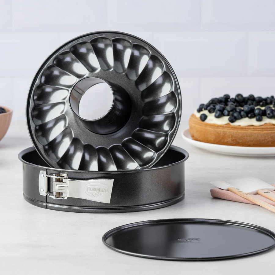 Dr. Oetker Springform Classic mit Flach- und Rohrboden, Durchmesser: 26 cm, Schwarz, Antihaftbeschichtung - Bild 2