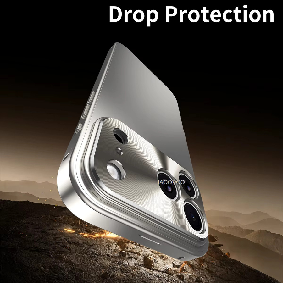 iAOOPOO Stoßfeste iPhone Schutzhülle mit magnetischem Aluminiumrahmen und Kunststoffrückseite in Schwarz für iPhone 17 Pro Max, iPhone 16, iPhone 15 und iPhone 14 Pro Max - Bild 4